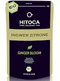 HITOCA® BIO Ingwer-Zitrone Tee Lose – Grüner Tee mit Ingwer & Zitronenschale – Ginger Lemon Tea – Ingwertee, FSC, 85g