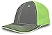 Pacific Headwear Standard Trucker Pacflex Cap, Graphite/Neon Green/Graphite, Small
