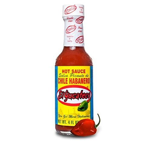 El Yucateco Salsa de Chile Habanero Rojo, Verde y Kutbil-ik -de XXXTRA Pack de Ahorro de 3 Botellas con Plato de Tapas