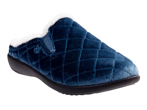 Spenco Women's Velveteen Slipper, Deep Teal, 8.5