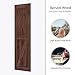 ROYMELO 32x84 inch Sliding Barn Wood Door Slab with 5.5ft Hardware Kit and Handle, Coffee, K Shape, Simple DIY Assembly