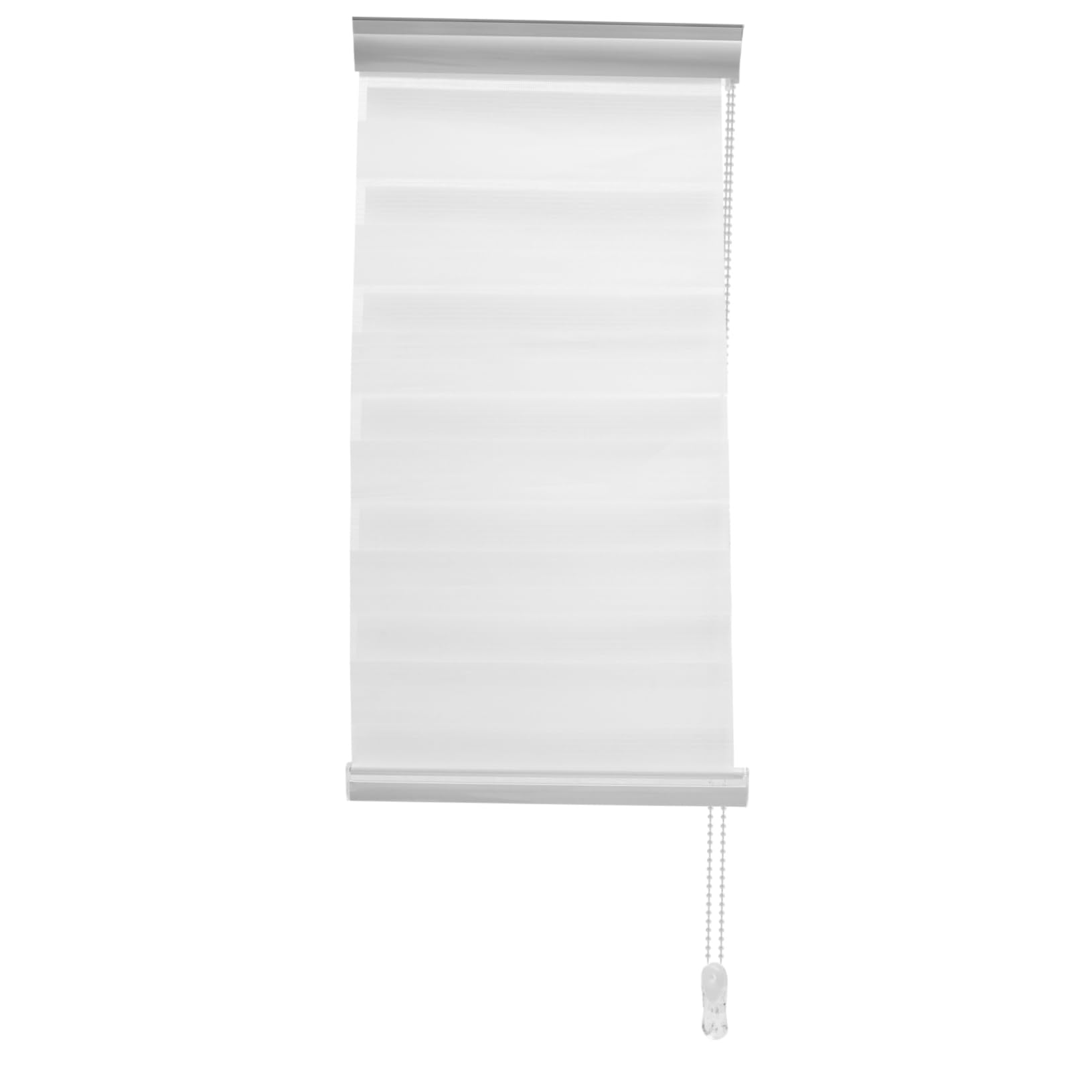 KOMBIUDA Louver Trasparente per Privacy Sheer per Cucina e Camera da Installazione Foratura Colore Bianco