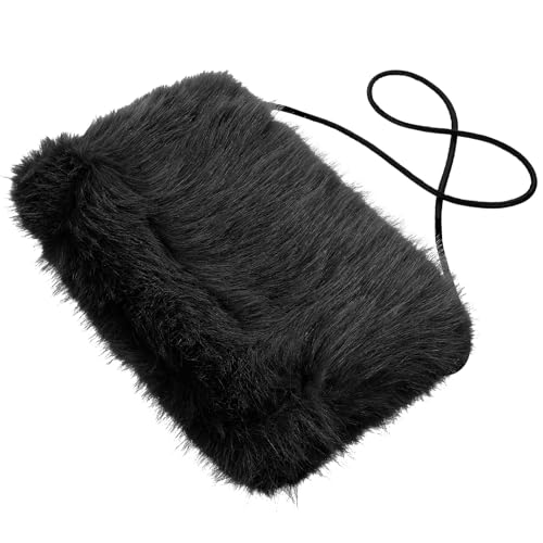 Manguitos de pelo sintético cómodos para mujer y cenas de invierno