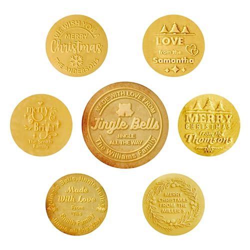 2023 Personalized Christmas Cookie Stamp Customize Merry Christmas Cookies with your family's last name Great for baking and holiday decorating Ideal gift for bakers - Merry Christmas Cookie Stamp