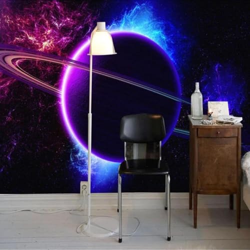 XLMING Sencillo Tridimensional Universo Planetas Arte 3D Papel Pintado Lujo Casa Sala Decoración Estar Comedor Sofá Dormitorio TV Fondo de Pared-430cm×300cm