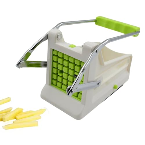 Image of French Fry Cutter Stainless Steel | Professional Potato Fries & Vegetable Cutter | Heavy Duty Manual French Fries Slicer for Potato, Onion, Carrot & Cucumber (1 Pc)