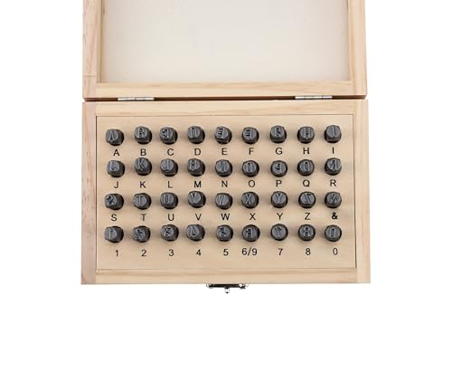 image for HimaPro Letter and Number Stamp Set 36pcs 40Cr Alloy Steel Metal Stamp