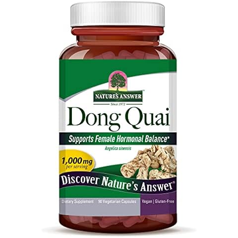 Nature's Answer, Dong Quai, 500mg, 90 vegane Kapseln, Laborgeprüft, Glutenfrei, Sojafrei, Vegetarisch, Ohne Gentechnik Cover