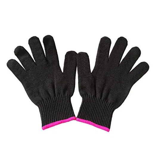 Lessmon 2 Professionelle Hitzebeständige Handschuhe für Das Haarstyling Hitze für Locken, Glätteisen und Lockenstab