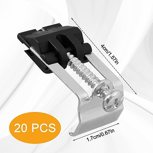 gxwcyi 20 Stück Befestigungsklammern Waschbecken Halterung Set,4.5x1.9cm Edelstahlspülen Befestigungsklammern Spüle, Clips für Küchenspülen Befestigungsklammern, für Badezimmer, Dusche, GY049A