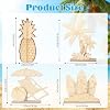 BENIMUS DIY 3D Summer Wood Crafts to Paint, 4 Styles DIY Blank Unfinished Wooden Slices for Craft, Beach Chair Surfboard Pineapple Coconut Tree Cutouts Ornament for Painting Decorations (45 PCS) #1