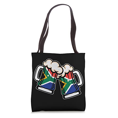 South Africa Flag Beer Mug - Cool African Beer Tote Bag