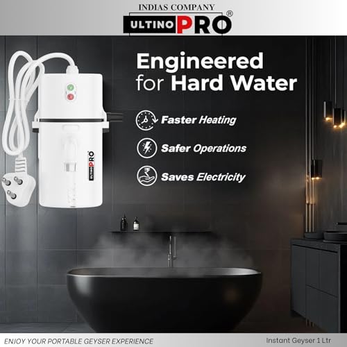 Image of 𝐈𝐍𝐃𝐈𝐀𝐒 𝐎𝐑𝐈𝐆𝐈𝐍𝐀𝐋 𝐖𝐢𝐭𝐡 𝐀𝐮𝐭𝐨 𝐂𝐮𝐭-𝐎𝐟𝐟, Portable Geyser /Instant Geyser, 1.5 liter [𝟐𝟎 𝐘𝐄𝐀𝐑 𝐒𝐄𝐑𝐕𝐈𝐂𝐄 𝐖𝐀𝐑𝐑𝐀𝐍𝐓𝐘] (WHITE)