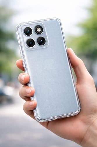 Image of COVERBLACK Flexible Rubber Case Back Cover Compatible for Moto Edge 70 Fusion 5G - Transparent