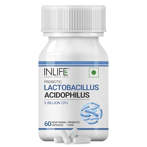 INLIFE Probiotic Lactobacillus Acidophilus 5 billion CFU | For Bo...