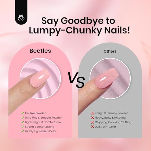 Beetles Dip Powder Nail Kit 6 Color Nude Pink Brown Dip Nails Powder Starter Kit All Season Nail Dip Powder Kit No Need Nail Lamp DIY Salon at Home for Women - Thumbnail 5