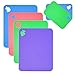 Flexible Cutting Board for Kitchen 14.5X11 Thick 0.7mm Set of 6 Flexible Cutting Board Mats With Food Icons Assorted Colors Flexible Plastic Cutting Board