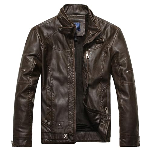 Manteau de moto en similicuir de qualité supérieure avec finitions soignées