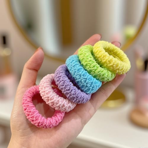 Image of 6-Pack Thick Hair Ties for Women, Seamless Hair Elastics, Non-Slip Ponytail Holders, Elastic Hair Bands for Everyday Use