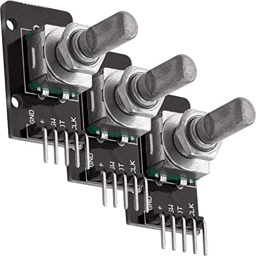 AZDelivery 3 x KY-040 Rotary Encoder Rotary Encoder Moduł, kompatybilny z Arduino i Raspberry Pi w tym E-Book!