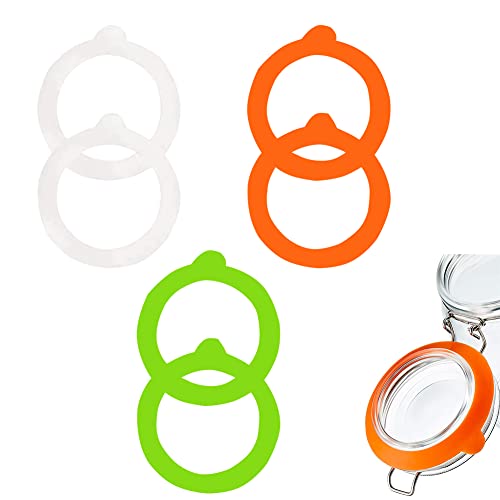 Juntas de Repuesto de Silicona,Sellos de Cristal de Repuesto,Anillos de Silicona para Conservas,Junta de Repuesto para Frasco,Anillo de Sellado,Junta Hermético a Prueba de Fuga,Juntas para Conservas Cover