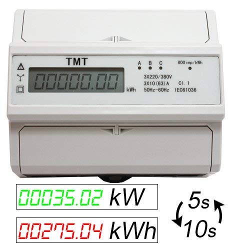 THREEPHASE WATTMETER ENERGETYCZNY PRĄD kW 3 x 220/230 V szyna DIN ZS4
