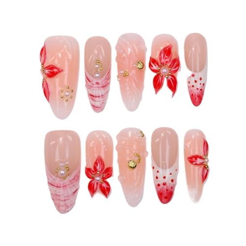 Presse-ongles amande mignons style cristal acrylique pour soirées et quotidien