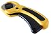 Quilter's Cut Deluxe Rotary Cutter, 45mm Ergonomic Handle Works With All Major Brands (45mm, Yellow)