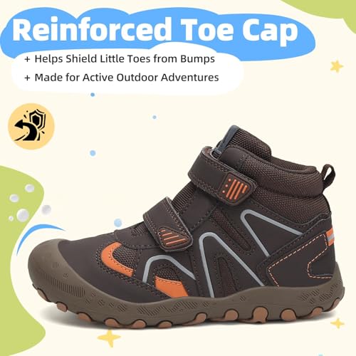 Image of Mishansha Kids Water Resistant Hiking Boots, Boys Girls Anti Collision Anti-Skid Athletic Outdoor Ankle Adventure Trekking Shoes