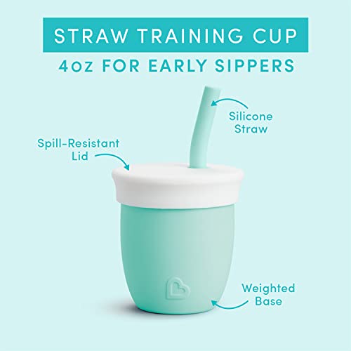 Munchkin 31145 ® C’Est Silicone! Open Training Cup With Straw thumb #1