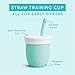 Munchkin Straw Cup with Removable Lid, for Babies and Toddlers 6 Months and Up, 4 Ounce, Silicone, Mint