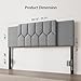 Salamir Upholstered Tufted Headboard, 3 in 1 Headboard for Full/Queen/King Size Bed, Height & Width Adjustable Head Boards, Attach Frame, Study & Comfortable, Ideal for Bedroom, Dorm, Guest Room, Grey