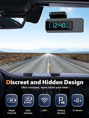 ARIFAYZ Dash Cam Front and Rear 4K+1080P, Free 64GB Card, Built-in WiFi, Dash Camera for Cars, Car Camera, Dual Dashcams for Cars with Night Vision, 24 Hours Parking Monitor, Loop Recording - Image 6