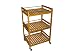 Produktbild Sunny Times Küchenwagen Servierwagen Bambus, HBT: 74 x 48 x 38 cm, Küchenrollwagen mit 3 Böden, Beistellwagen und Küchentrolley, Natur