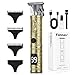 Fannas Hair Trimmer for Men, Professional Cordless Zero Gapped Beard Clippers With LCD Display, Electric Rechargeable T Liners Shavers Edgers, Barber Gifts - Gold