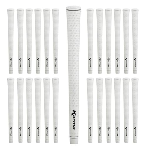 Grip de golf Karma Velours Blanc Midsize en lot de 25 pièces pour club