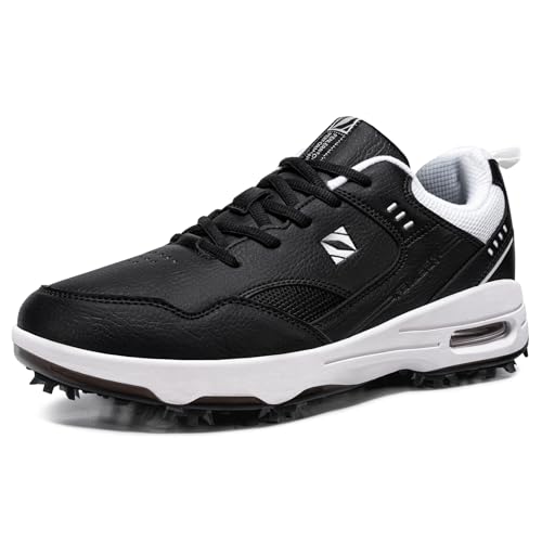 FENLERN Men's Golf Shoes Spike Waterproof Comfortable Air Cushion F059