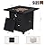 28 inch Outdoor Propane Fire Pit 40,000 BTU Gas Fire Pit Table with Lid & Lava Rock, Waterproof Cover, Square Gas Firepit Table for Garden/Patio, CSA Certification