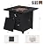 Shintenchi 28 inch Outdoor Propane Fire Pit 50,000 BTU Gas Fire Pit Table with Lid & Lava Rock, Waterproof Cover, Square Gas Firepit Table for Patio/Backyard, CSA Certification.
