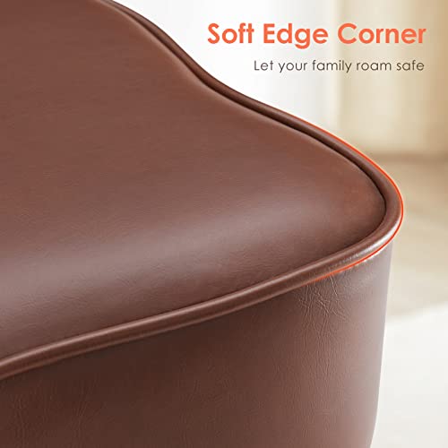 Soohow Foot Stool Small Ottoman Foot Rest, Velvet Foot Stools Pouf Ottoman Step Stool With Padded Seat, Wooden Footstool With Wood Legs, Sofa Footrest For Living Room, Entryway, Foot Stool Under Desk #TOP4
