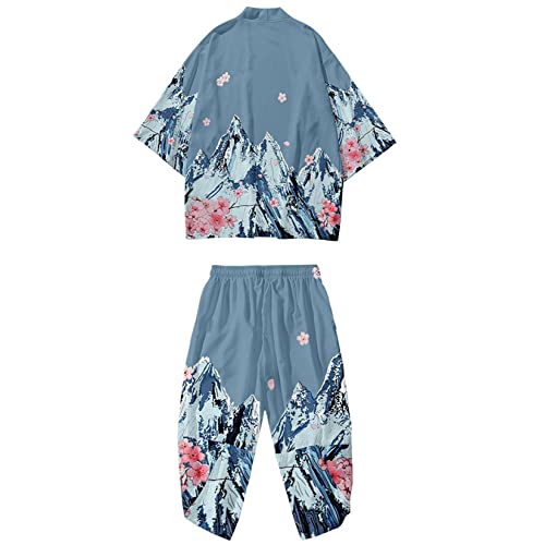 Traje de chaqueta kimono para hombre que soluciona el calor con estilo oriental M