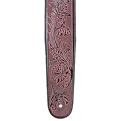 Walker & ‿Williams DLX-285 Sangle rembourrée pour guitare avec outil en relief Marron bordeaux - Les Beatles, Paul McCartney, John Lennon, RIngo Starr, George Harrison Walker & ‿Williams DLX-285 Sangle rembourrée pour guitare avec outil en relief Marron bordeaux – Image 4