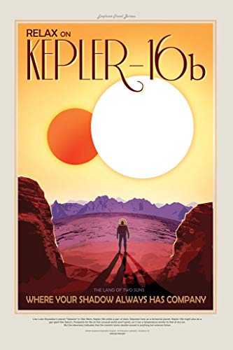 Kepler 16b NASA Space Travel Solar System Science Kids Map Galaxy Classroom Chart Earth Pictures Outer Planets Hubble Astronomy Milky Way Educational Universe Cool Wall Art Print Poster 16x24