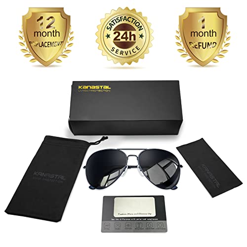 Óculos de Sol Polarizados para Homens Mulher KANASTAL Lentes Espelhadas Clássicas Com Proteção UV óc