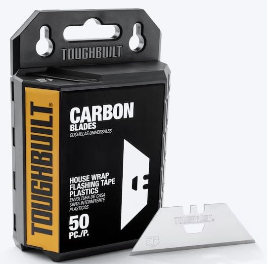 50 Pack Universal Utility Razor Blades by AccuTec - Heavy Duty Replacement Blades for Utility Knives, Ideal for Cutting, DIY, Craft, and Professional