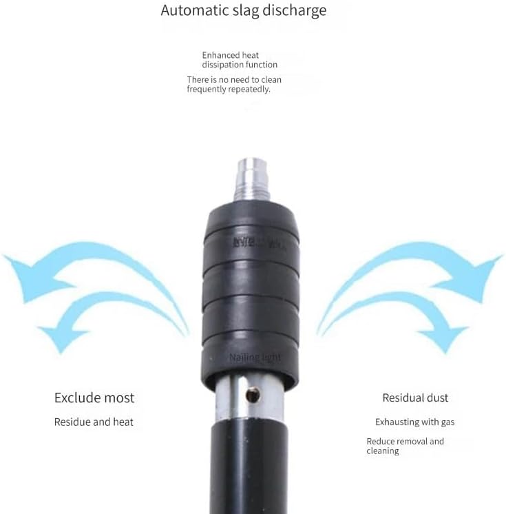 Miniatura 4 de Pistola de uñas manual de acero con 110 clavos, pistola de uñas de acero manual ajustable de 5 velocidades, herramienta eléctrica de fijación de