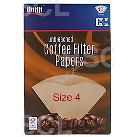 Unifit Unbleached Coffee Filter Papers, Size 4, Pack of 40 Cover