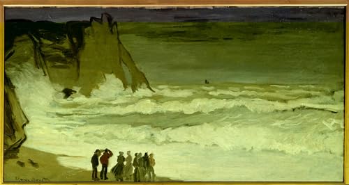 Art mural Claude Monet Grosse Mer à Etretat impression sur toile premium 60x90cm