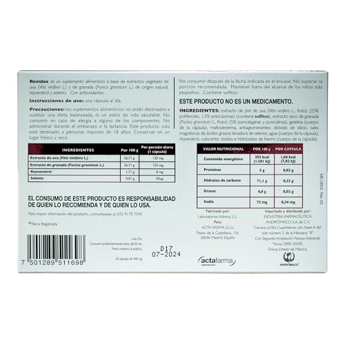 Revidox Stilvid 84% Resveratrol / 30 Capsules