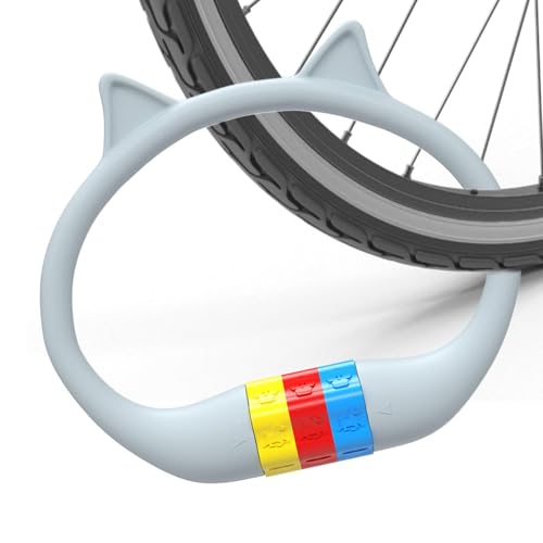 KJOET ダイヤル式自転車ロック - 猫耳型サイクリング用ロック | 防犯ツール 旅行 マウンテンバイク 通勤 RV パティオ ゲート フェンス 都市サリング 屋外駐輪